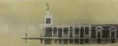 Dogana, Venice' signed in pencil, 14/75, 33 x 73cm by Patrick Procktor, pencil, sold Apr 2021