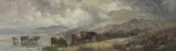 Highland cattle watering by Edward Henry Holder, oil on board, sold Apr 2021