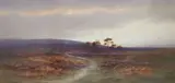 Moorland scene, 20 x 40cm signed, 7.75 x 15.75in by Charles Edward Brittan, watercolour, sold Apr 2021
