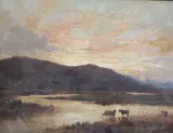 Nr Sligiehan, Isle of Skye' initialled and dated 1873 8.75 x 11.5in by Alfred Walter Williams, 1873, oil on canvas, sold Mar 2021