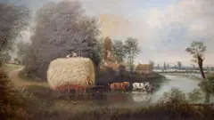Untitled by Edward Priestley, oil, sold Mar 2021