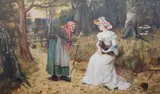 The Gypsy by Charles Spencelayh, oil on canvas, sold Mar 2021