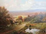 Cider House Galleries label verso 33 x 43in by George William Mote, 1878, oil on canvas, sold Mar 2021