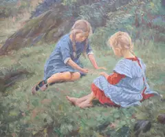Untitled by Thorvald Torgersen, 1913, oil on canvas, sold Mar 2021