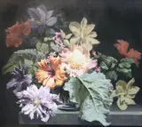 1998 Stacy Marks label verso 18.5 x 20.5in by G Bennett Oates, oil on board, sold Mar 2021