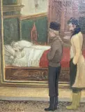 Saint Ursula Observed by Victorine Foot, oil on canvas board, sold Mar 2021