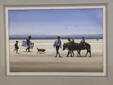 Fetching a Deckchair by Robert Littleford, watercolour, sold Mar 2021