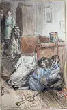 Book illustration by Frederick Townsend, 1905, ink and watercolour, offered Mar 2021