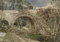 Holne Bridge, Devon by Frederick Richard Lee, watercolour, sold Mar 2021