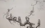 The Dansant by Leonard Robert Brightwell, etching, sold Mar 2021