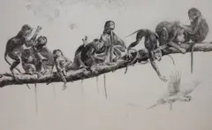 High Life by Leonard Robert Brightwell, etching, sold Mar 2021