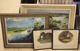 River landscape by Audrey Ashton, oil on card, sold Mar 2021