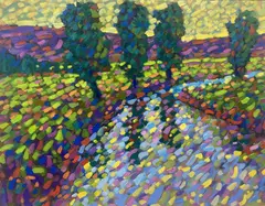 Twilight near Mendips by Paul Stephens, oil on board, sold Mar 2021