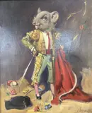 Bullfighter mouse by Terence Cuneo, oil on canvas, sold Mar 2021