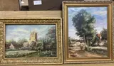 Rural scene by Max Parsons A.R.C.A., oil on board, sold Mar 2021