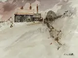 Greatstones Shrimpman by Graham Clarke, watercolour, sold Mar 2021