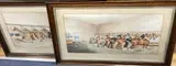 Heavy horses and groom in a stall by Henry William Standing, 1910, watercolor, sold Mar 2021