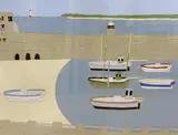 Toward Godrevy Facing Smeaton Pier by Bryan Pearce, lithograph, sold Mar 2021