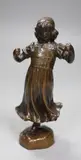 An Edwardian Art Union of London bronze figure of a girl by Louis Frederick Roselieb, 1906, bronze, sold Mar 2021