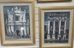 Homage to Palladis and Gesuate Venici by James Miller, mixed media on paper, sold Mar 2021