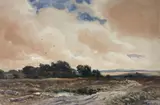 A Stormy day near Dartmoor by Wycliffe Eggington, watercolour, sold Mar 2021