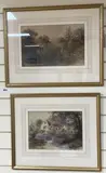Llantdry, Monmouthshire and Southend, Eltham, one signed and dated '48, 23 x 36cm and 22 x 31cm by C. Sharpe, watercolor, sold Mar 2021