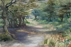 A Deer in Epping Forest by Walter Taylor, 1913, watercolour, sold Mar 2021