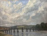 Old Shoreham Bridge by Ethel L Rawlins, oil on canvas, sold Feb 2021