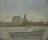 The Thames, Chelsea by Harry Parr, oil on board, sold Feb 2021