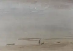 Figures on the beach near Harwich by Philip Wilson Steer, watercolour, sold Feb 2021