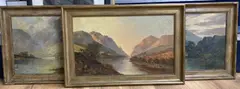Aberfeldy, Glen Shiel and Untitled by W. Richards, oil, sold Feb 2021