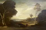 Cattle and trees in a landscape, 60 x 91cm by Philip Hugh Padwick, oil on canvas, sold Feb 2021