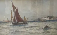 Upnor Castle, Medway by Thomas Bush Hardy, 1893, watercolour, sold Feb 2021