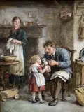 A Willing Hand by Joseph Clark, 1913, watercolour, sold Feb 2021