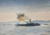 HMS Roberts by Eric Erskine Campbell Tufnell, watercolour, sold Feb 2021