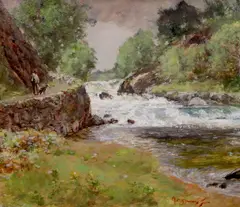 Untitled by David Murray, oil on board, sold Jan 2021