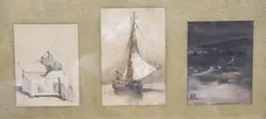 Black wash and body colour by Augustin Théodule Ribot, ink, sold Jan 2021