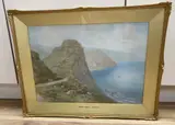 Cake Rock, Lynton by Lewis Mortimer, watercolour, sold Jan 2021