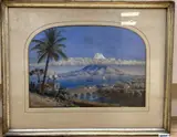 The Peak of Pico from Horta Fayal, Azores by Major Sir John Charles Ardagh, 1868, watercolour, sold Jan 2021