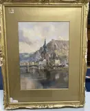 View of Dinant by Louis Burleigh Bruhl, watercolour, sold Jan 2021