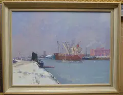 Untitled by Geoffrey Chatten, 1992, oil on board, sold Dec 2020