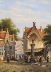 5 x by Adrianus Eversen, oil on wood, sold Dec 2020