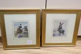 Hussars on horseback by George Clark, watercolor, sold Dec 2020