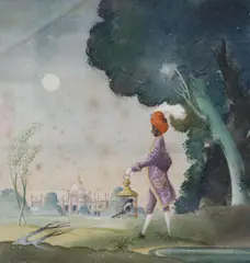 Morning Encounter by Albert Runciman-Cummings, watercolour, sold Dec 2020