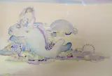 Underwater Gardensigned and by Katie Blackmore, 1920, watercolour and ink, sold Dec 2020