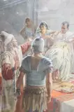 St Paul in the Temple by Harold Copping, watercolour, sold Dec 2020