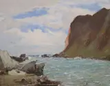Seated fishermen and by David Murray, oil on board, sold Dec 2020
