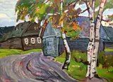 Untitled by Yuri Matushevski, oil on card, sold Dec 2020