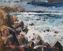 After the Storm by Gareth Parry, oil on canvas, sold Dec 2020