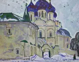 Untitled by Yuri Matushevski, 1968, oil on board, sold Dec 2020